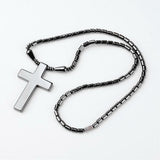 Electroplated Hematite Non-Magnetic Necklaces Unisex Multicolor Cross X63