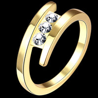 Gold Plated Fashion Ring AAA Zirconia For Women B161