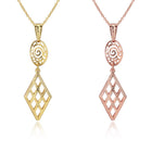 Yellow Gold Plated Necklace Pendant Lobster Clasp B303