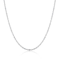 Platinum Plated Necklace Chain 19 Inches 1MM Lobster Clasp  B326