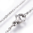 Stainless Steel Pendant Necklace Chain Cross Silver  17" Pendant: 15x8x3mm A206