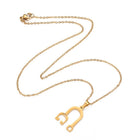 Stainless Steel Set Pendant Necklace Earrings Stethoscope 15.7" 0.7mm Z814