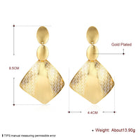 Yellow Gold Plated Earrings  Chandelier Latch Back Clasp L617