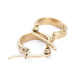 Stainless Steel Hoop Earrings Stainless Steel Dapped Ring  Z406