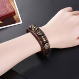 Leather Bracelet Handmade 8 Inches 18MM Hook L488