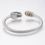 Stainless Steel Cuff Bangles Torque Bangles Mixed Color Adjustable Size Z101