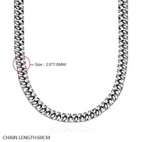 Stainless Steel Necklace Chain Curb Chain 23 Inches 3.5MM  Lobster Clasp B242
