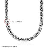 Stainless Steel Necklace Chain Curb Chain 23 Inches 3.5MM  Lobster Clasp B242