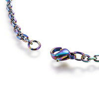 Stainless Steel Necklaces Lobster Rainbow Multi-color 20'' 24" 50cm Z576