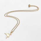 Stainless Steel Set Earring Pendant Necklace Dancer Gold 18" P769