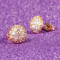 Gold Plated Earring  Round AAA Cubic Zirconia Women's G267