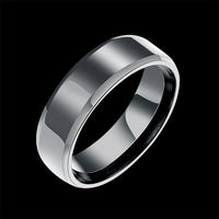 Stainless Steel Band Wedding Ring Black Men's Unisex B427