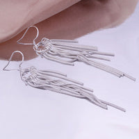 Sterling Silver Drop Dangle Chandelier Hook Earrings L15