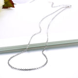 Platinum Plated Necklace Chain 19 Inches 1MM Lobster Clasp  B326