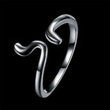 Platinum Black Gunmetal Plated Band Plain Ring Women's Black B535