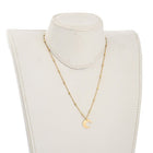 Stainless Steel Pendant Necklace Brass Moon Charm Gold 17.91 inches 45.5cm Z523