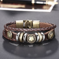 Leather Bracelet Handmade 8 Inches 19MM Hook  L494