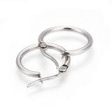 304 Stainless Steel Hoop Earrings Stainless Steel Color 26x24x2mm 1mm P170