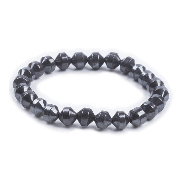 Electroplate Non-magnetic Hematite Stretch Bracelet Adjustable Size Z105