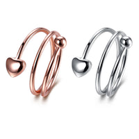 Rose Gold Platinum Plated Fashion Ring Women Heart knuckle B313