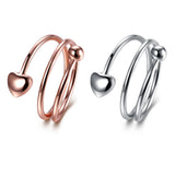 Rose Gold Platinum Plated Fashion Ring Women Heart knuckle B313