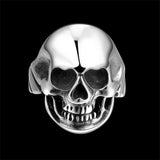 Stainless Steel Plated Biker Ghotic Mens Ring Skull Skelleton Head Cranium B526