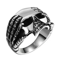 Stainless Steel Antique Gothic Biker Tribal Ring Black Men's Unisex Skull B184