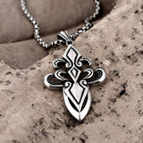 Stainless Steel Necklace Pendant Cross Biker Gothic 23" 3.5MM Lobster Clasp B225