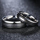 Stainless Steel Band Fashion Wedding Ring Black Men's Unisex B466