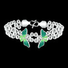 Sterling Silver Plated  Beads 7.5 Inches 14.8MM Hook  L102-5