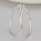 Sterling Silver Plated  Hoop Pierced Earrings L3