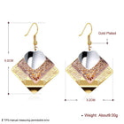 Yellow Gold Platinum Plated Earrings Chandelier Fish Hook Clasp L625