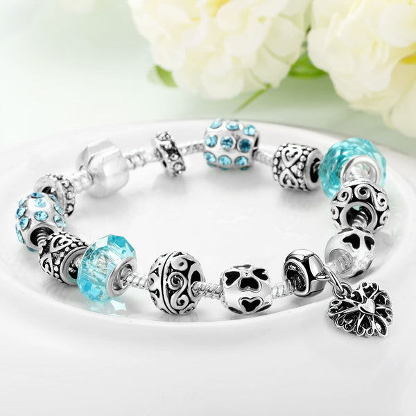 Sterling Silver European Beads  Magnetic 8 Inches 2.7MM Bracelet L131