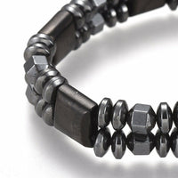 Magnetic Hematite Pain Relief Energy Powerful Stretch Bracelets Adjustable G9