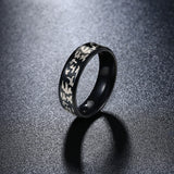 Stainless Steel Band Wedding Ring Black Men's Unisex B455