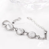 Platinum Plated Bracelet Lobster 7 Inches 13MM  L163