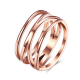 Rose Gold Stainless Steel Fashion Ring Women B461