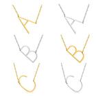 Stainless Steel Women's Unisex 18 Inch Necklace Pendant Letter Lobster Clasp S1