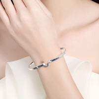 Sterling Silver Plated Bracelet Adjustable Hook 4MM  L183