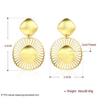 Yellow Gold Plated Earrings Chandelier Latch Back Clasp L612