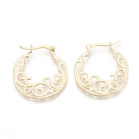 Leverback Hoop Earrings Real 18K Gold 30x27x1mm 1mm P215