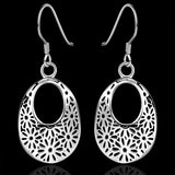 Sterling Silver Plated Earrings  Drop Dangle Fish Hook Clasp L693