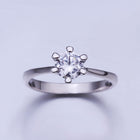 White Gold Plated  Stone Zirconia Band Ring Size 8 B123