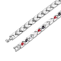 Stainless Steel Panther Chain B Bracelet Watch Clasp Arrow Silver 7.8" A128