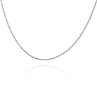 Unisex Sterling Silver Plated Twisted 2MM Chain Necklace Lobster 16" to 24" B36