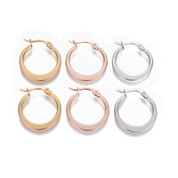 Stainless Steel Hoop Earrings Hypoallergenic Earrings Ring 20x2mm 3Pairs  Z271