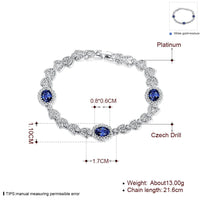 Platinum Plated Bracelet Snap 8 Inches 11MM L156