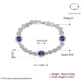 Platinum Plated Bracelet Snap 8 Inches 11MM L156