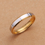 Stainless Steel Gold Two Tone Gold Band Ring Size 8 B96