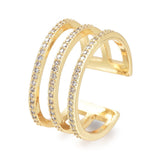 Cuff Rings Open Rings Wide Band Rings Gold Adjustable 17.3mm Z720